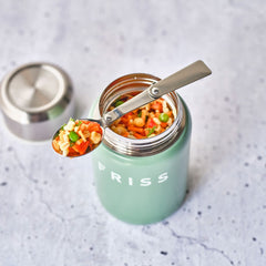 Recipient etans din inox pentru mancare 500 ml verde Friss