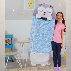 SAC DE DORMIT 2 IN 1 HUSKY KODIAK, PLIABIL, PORTABIL,137X50CM, GRI, 3-8 ANI, WJ6141-D