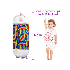 SAC DE DORMIT 2 IN 1 INOROGUL ARIANNA, PLIABIL, PORTABIL, 137X50CM, MULTICOLOR, 3-8 ANI, WJ6141-B