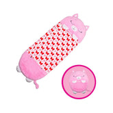 Hectarul - SAC DE DORMIT 2 IN 1 PISICUTA CHARLOTTE, PLIABIL, PORTABIL,137X50CM, ROZ, 3-8 ANI, WJ6141-A