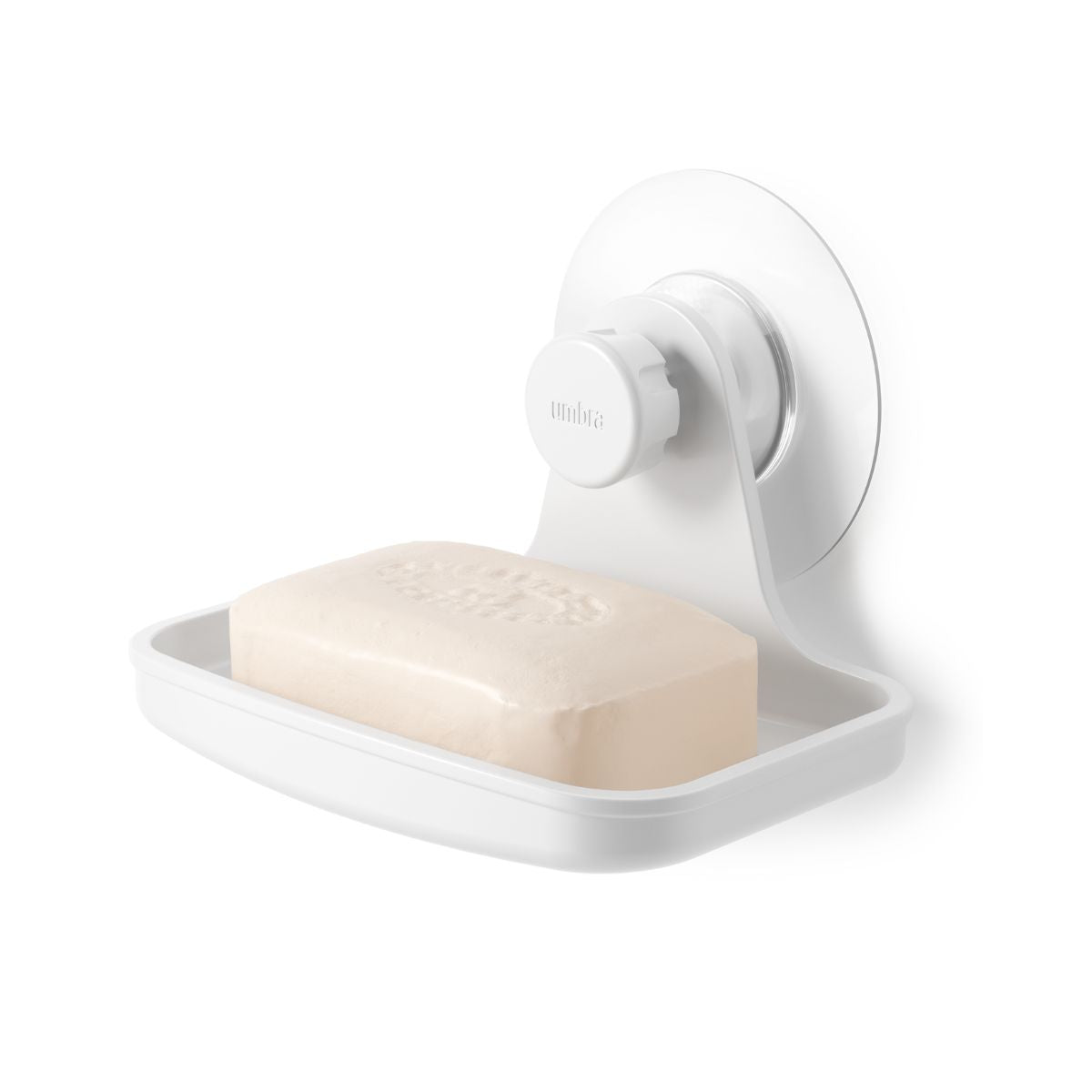 Savoniera alba din plastic Flex Adhesive Umbra, 1, hectarul.ro