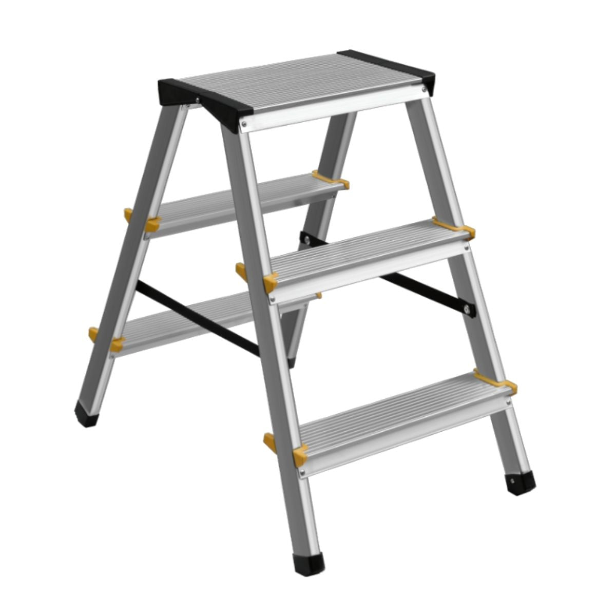 Scara Dubla din Aluminiu cu 3 trepte, 60 cm, 1, hectarul.ro