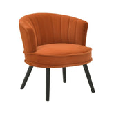 Hectarul - Scaun catifea portocaliu 70x68x73/45
