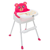 Hectarul - Scaun cu masa 3in1 pentru copii, transformabil in scaunel, masuta detasabila, model Teddy Bear , Jolly Kids™ ROZ