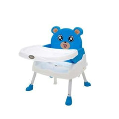 Scaun cu masa 3in1 pentru copii, transformabil in scaunel, masuta detasabila, model Teddy Bear , Jolly Kids™ ALBASTRU