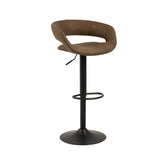 Hectarul - Scaun de bar maro din metal si textil Grace Actona