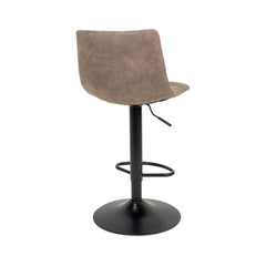 Scaun de bar maro/negru din microfibra si otel Middelfart House Nordic