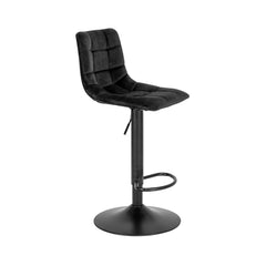 Scaun de bar negru/negru din catifea poliester si metal Middelfart House Nordic