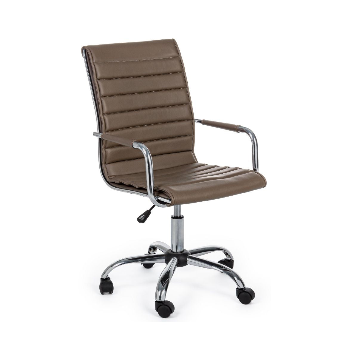 Scaun de birou maro din piele sintetica si otel Perth Bizzotto, 1, hectarul.ro
