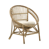 Hectarul - Scaun de dining din bambus, cu perna pentru sezut, Exotique Inart