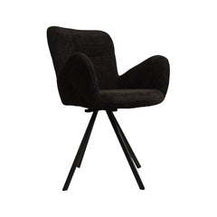 Pachet 3+1 Scaun living rotativ gri, din catifea poliester si metal, Papilio, CH38 CD2302-29