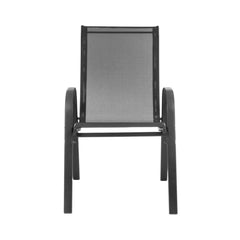 Scaun de terasa/gradina, negru, din otel, Arkadia KD Mirpol
