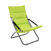 Hectarul - Scaun de terasa/gradina tip sezlong, verde lime, din otel si poliester