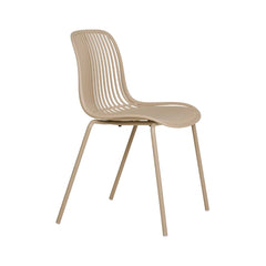 Scaun de living bej nisipiu din polipropilena si metal Klara