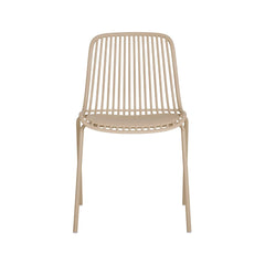 Scaun de living bej nisipiu din polipropilena si metal Klara