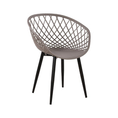 Scaun de living gri din polipropilena si metal Optimus