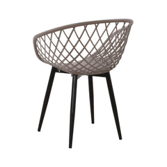 Scaun de living gri din polipropilena si metal Optimus