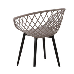 Scaun de living gri din polipropilena si metal Optimus