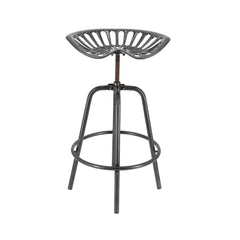 Scaun de bar gri din metal Tractor Esschert Design
