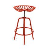 Hectarul - Scaun de bar rosu din metal Tractor Esschert Design