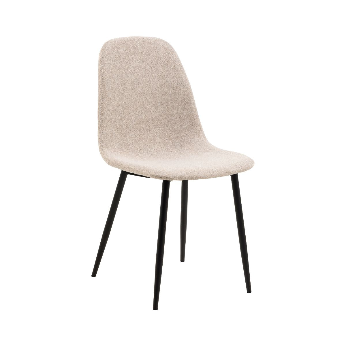 Scaun dining bej din textil si metal Celia Actona, 1, hectarul.ro