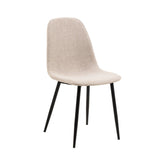 Hectarul - Scaun dining bej din textil si metal Celia Actona