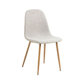 Hectarul - Scaun dining gri deschis / maro din textil si metal Celia Actona