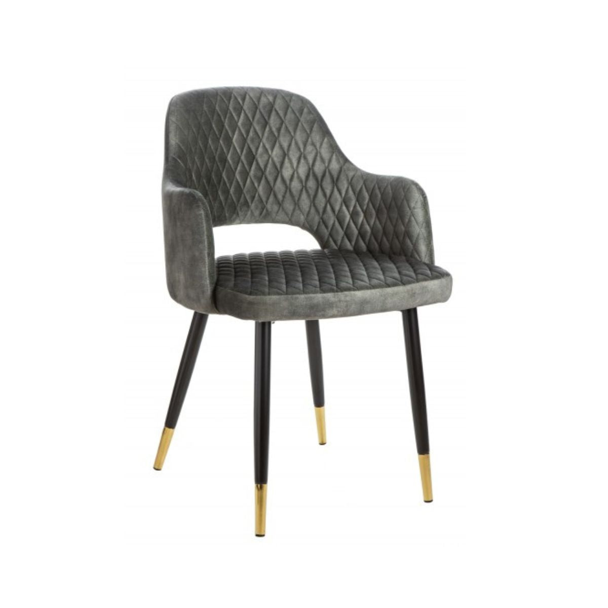 Scaun dining gri-verde din poliester Paris Invicta, 1, hectarul.ro