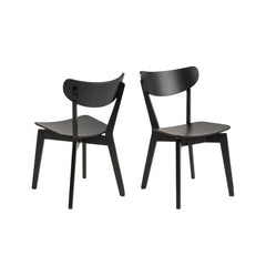 Scaun dining negru din lemn Roxby Actona