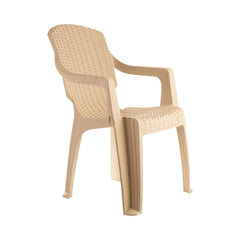 Scaun gradina cu manere crem