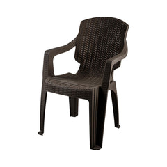 Scaun pentru gradina Infinitty wenge, cu manere , din poliratan