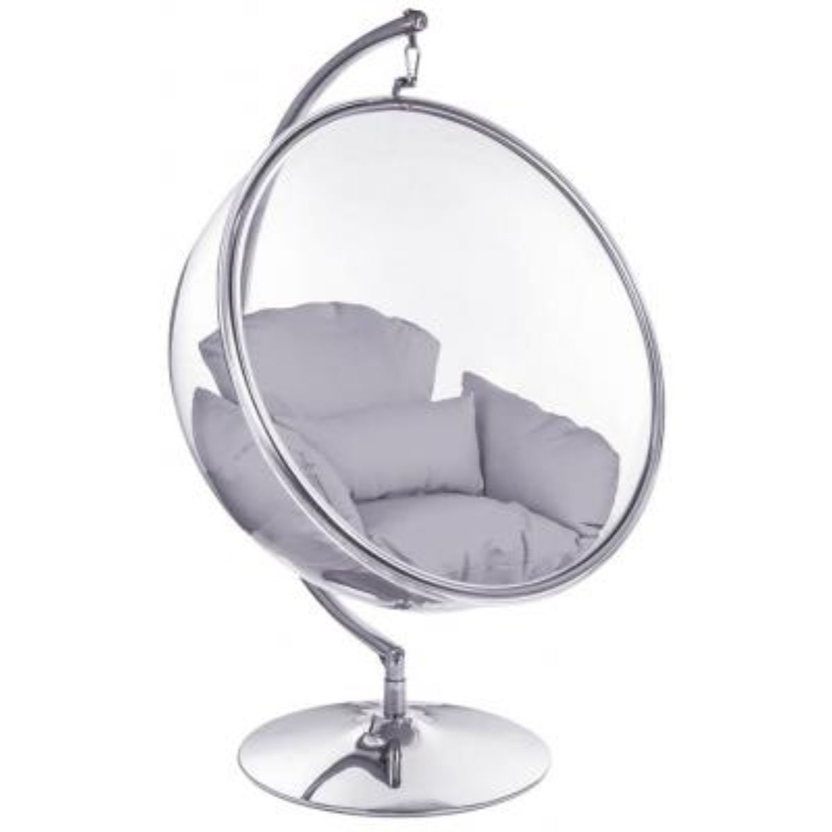 Scaun suspendat din Inox/PP, tip balansoar, perna inclusa, 105x105x65 cm, max. 150 kg, Samsala, 1, hectarul.ro