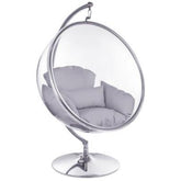 Hectarul - Scaun suspendat din Inox/PP, tip balansoar, perna inclusa, 105x105x65 cm, max. 150 kg, Samsala