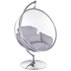 Scaun suspendat din Inox/PP, tip balansoar, perna inclusa, 105x105x65 cm, max. 150 kg, Samsala