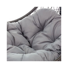 Scaun suspendat din poliratan, tip balansoar, negru, 205 cm, Madera Mirpol