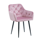 Hectarul - Pachet 3+1 Scaun dining Velvet roz, tip fotoliu, tapiterie catifea