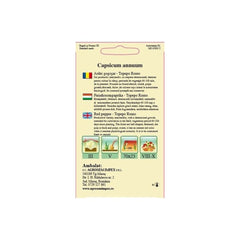 Seminte Ardei gogosar Topepo Rosso AGROSEM 3 g