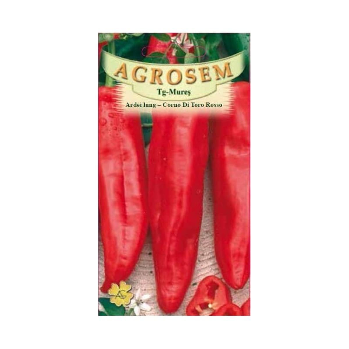 Seminte Ardei lung Corno Di Toro Rosso AGROSEM 4 g, 1, hectarul.ro