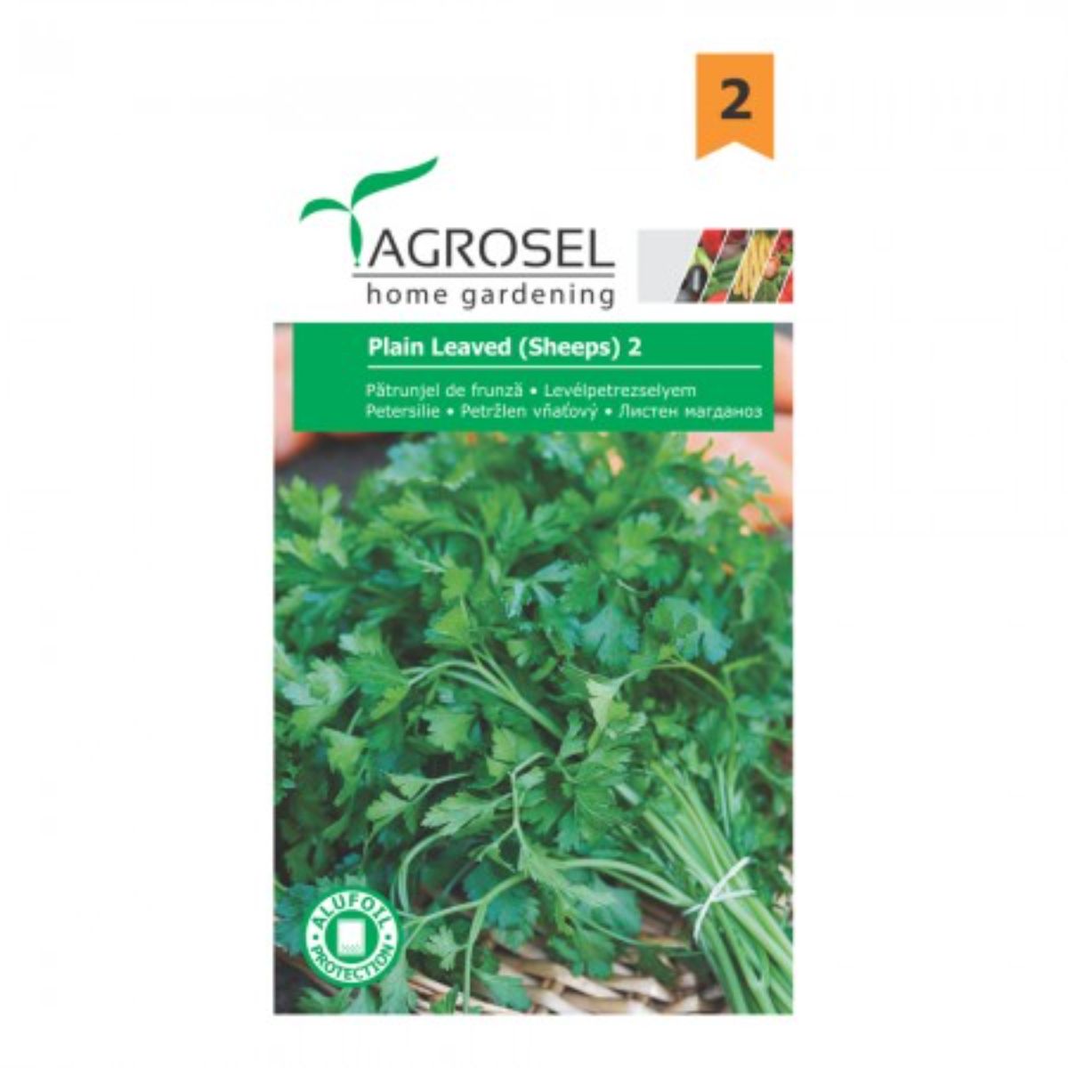 Seminte aromatice Patrunjel de frunza Plain Leaved 2 Agrosel 3.5 g, 1, hectarul.ro