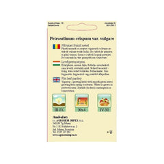 Seminte aromatice Patrunjel frunza neted Plain Leaved AGROSEM 30 g