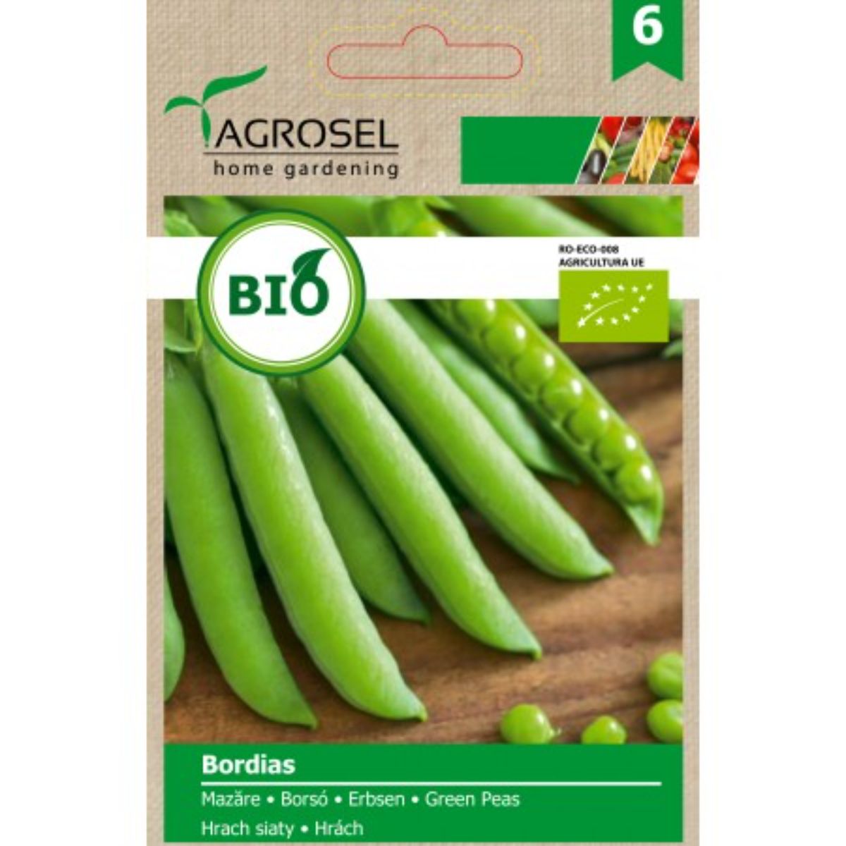 Seminte bio Mazare Bordias ECO Agrosel 20 g, 1, hectarul.ro