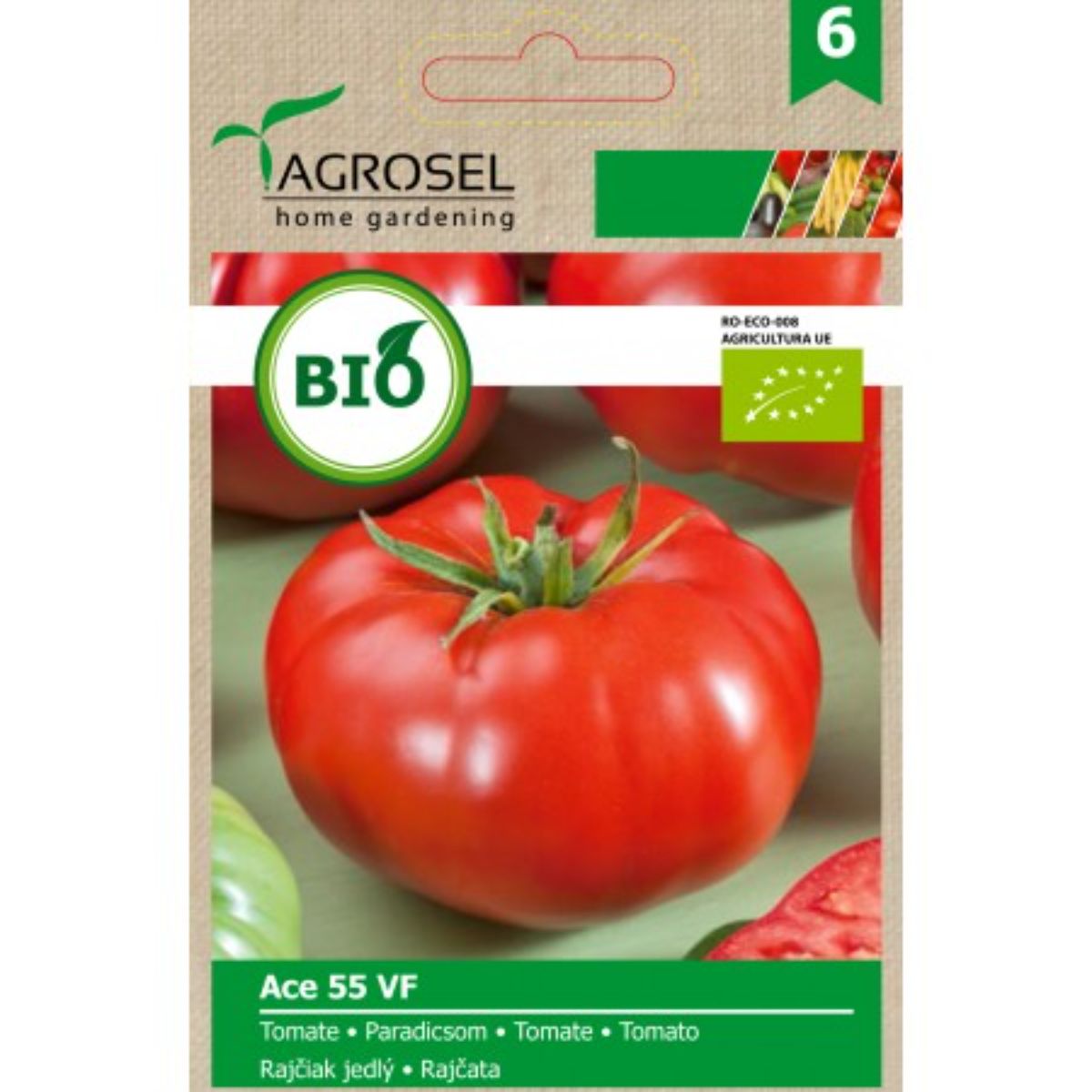 Seminte bio Tomate Ace 55 VF ECO Agrosel 0.5 g, 1, hectarul.ro