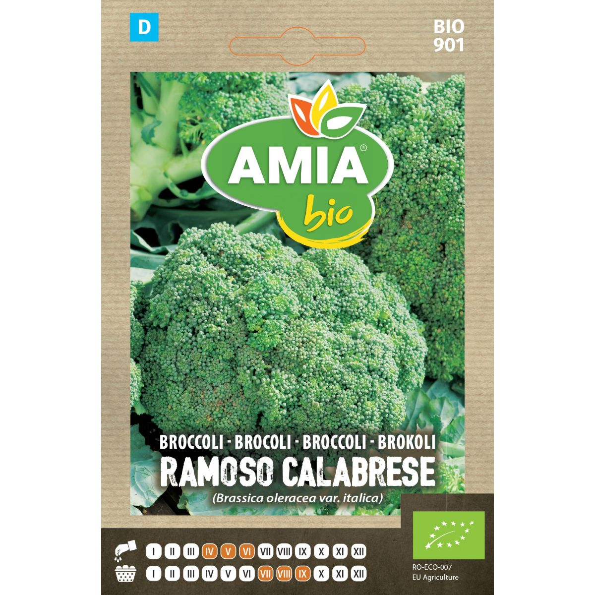 Seminte Broccoli Ramoso Calabrese BIO AMIA 2.5gr, 1, hectarul.ro