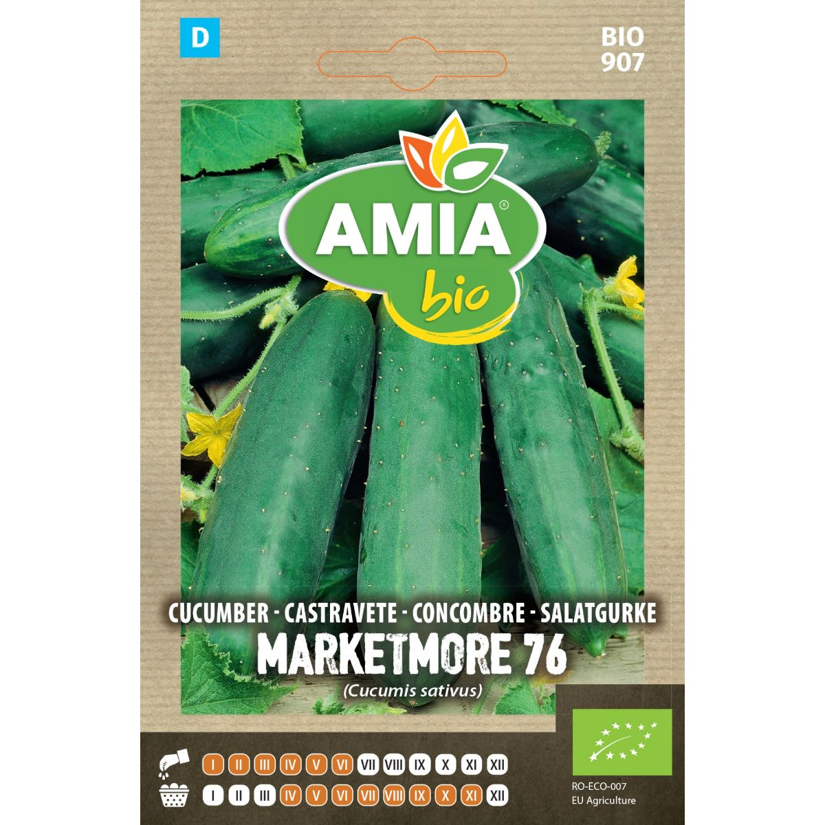 Seminte Castravete Marketmore 76 BIO AMIA 0.7gr, 1, hectarul.ro