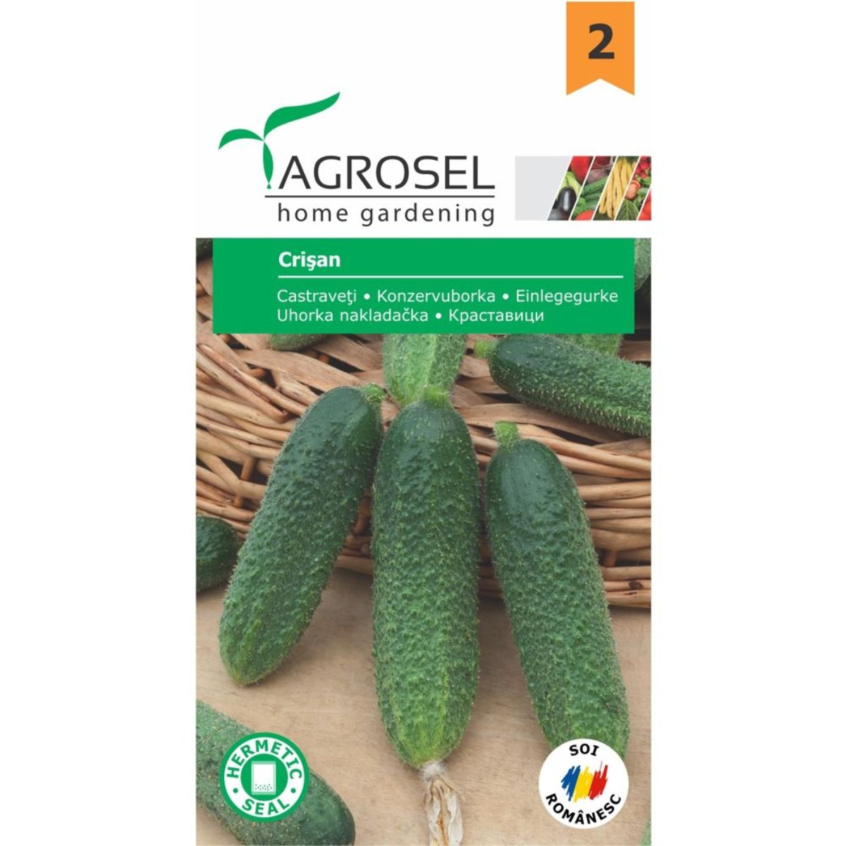 Seminte Castraveti Crisan Agrosel 1,4g, 1, hectarul.ro