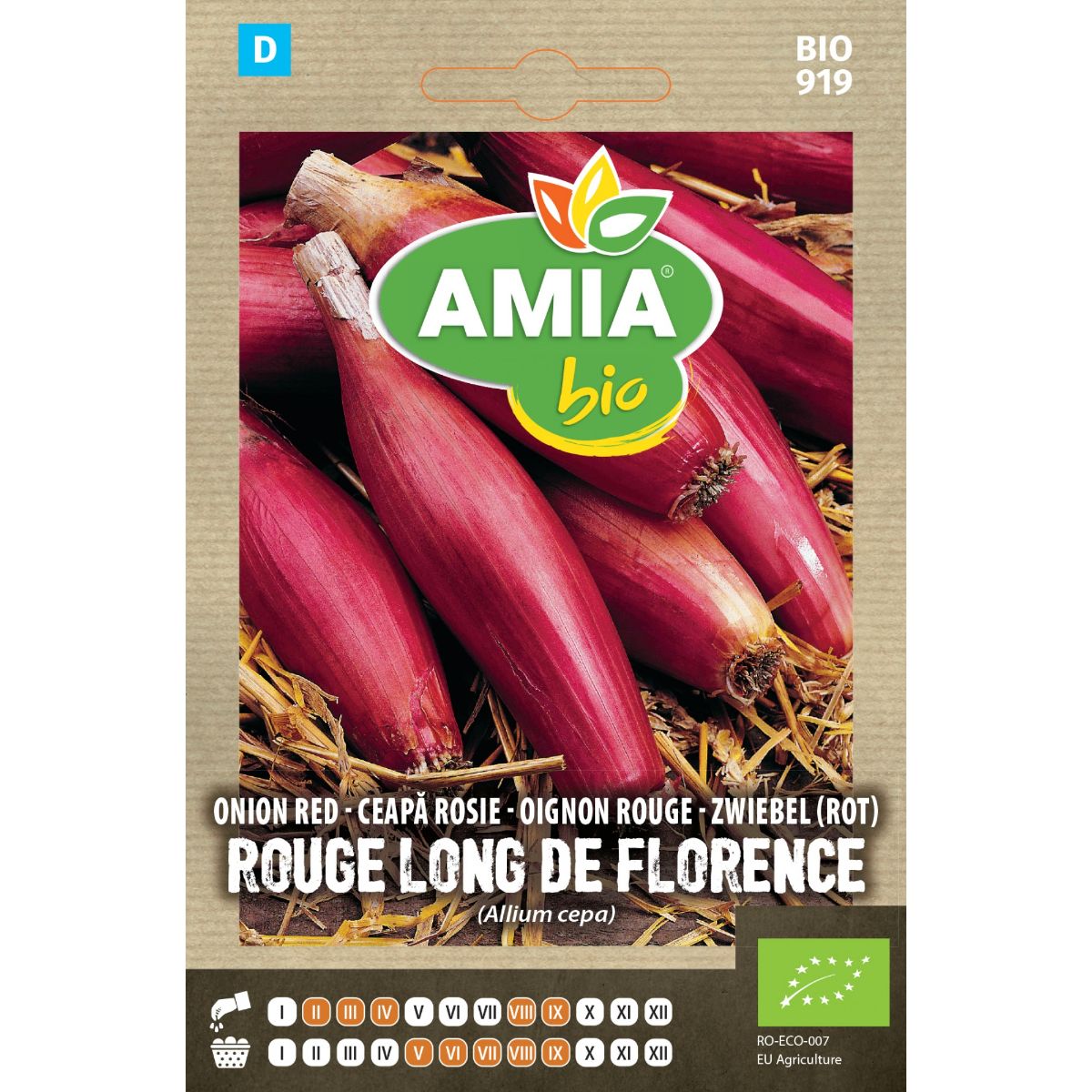 Seminte Ceapa Rosie "Long de Florence" BIO AMIA 1gr, 1, hectarul.ro