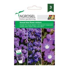 Seminte de flori anuale albastre, 2,5 grame, AGROSEL