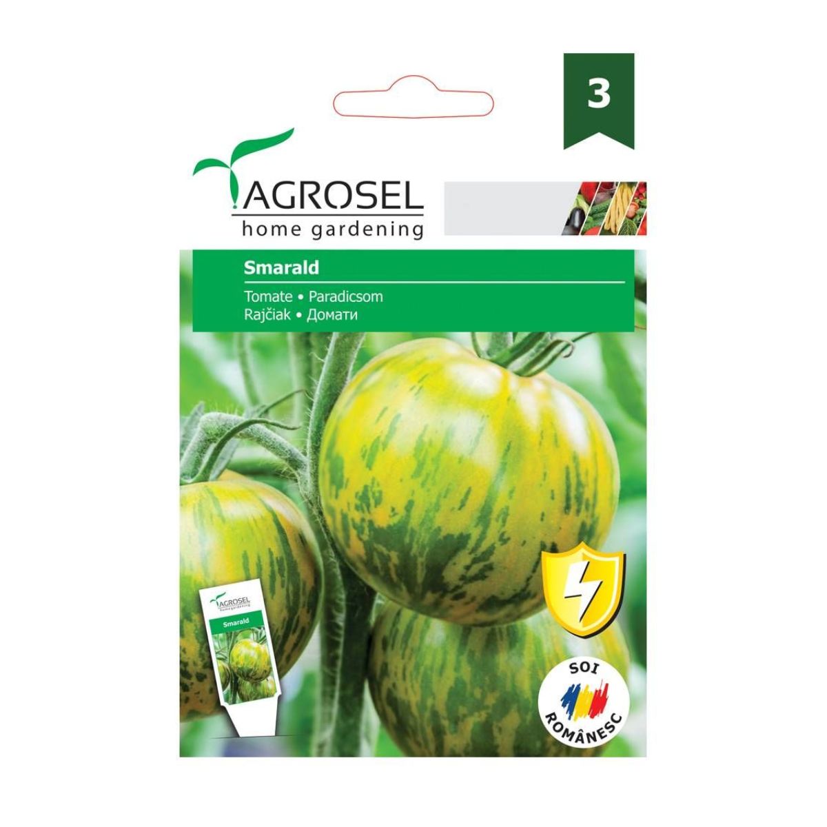 Seminte de tomate SMARALD, 0,7 grame, AGROSEL, 1, hectarul.ro