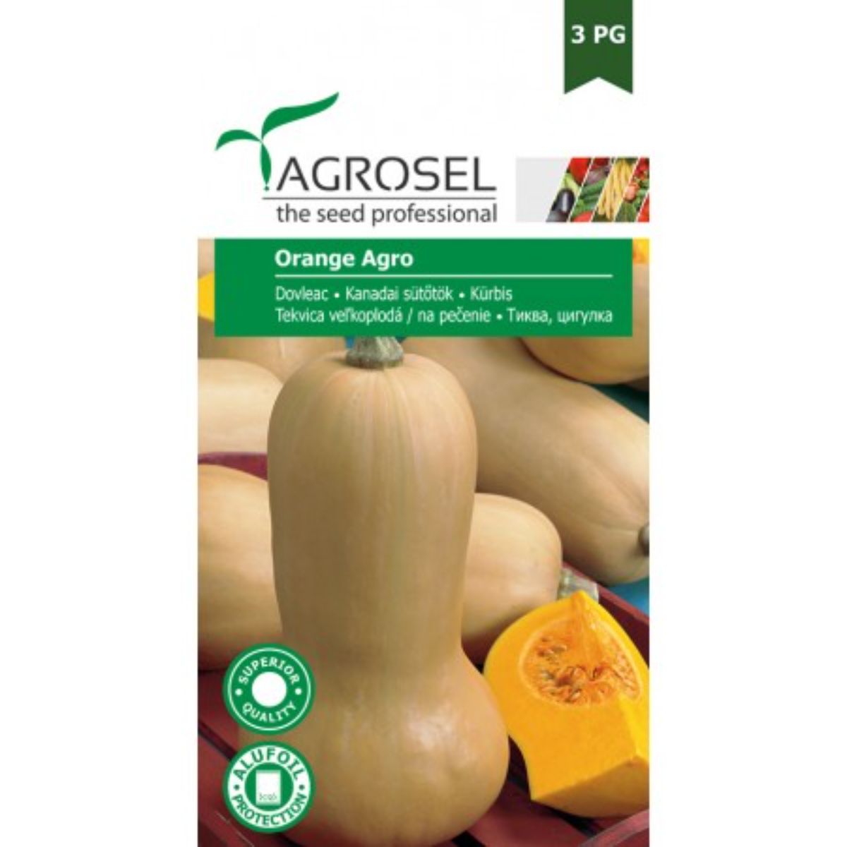 Seminte dovleac placintar de copt Orange Agro Agrosel, 1000 seminte, 1, hectarul.ro