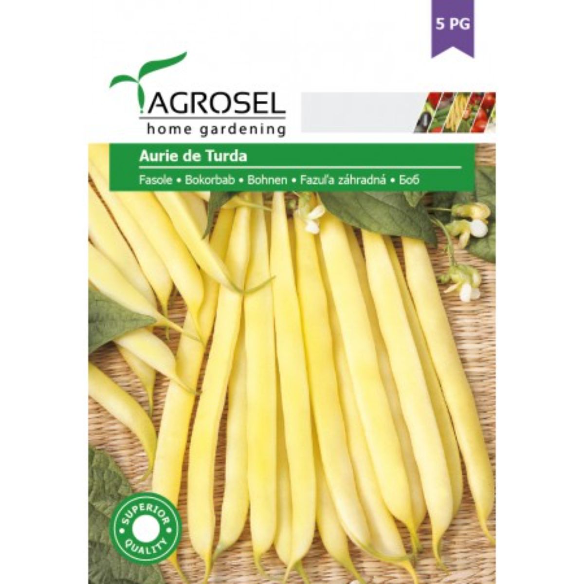 Seminte Fasole Aurie de Turda Agrosel 25 g, 1, hectarul.ro